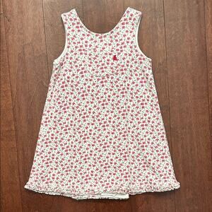 Vintage Baby Gap Floral Sleeveless Pinafore Dress, Size 3